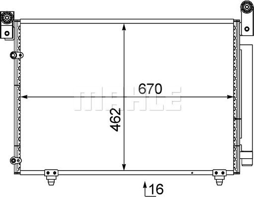 MAHLE AC 469 000S - Condensator, climatizare aaoparts.ro