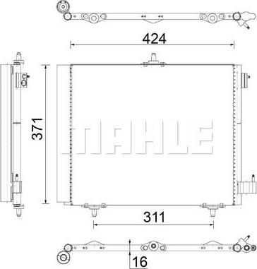 MAHLE AC 460 000S - Condensator, climatizare aaoparts.ro