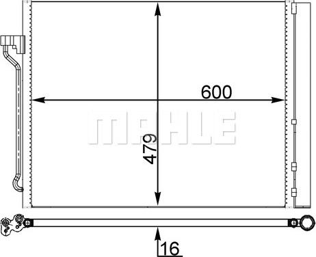 MAHLE AC 463 000S - Condensator, climatizare aaoparts.ro