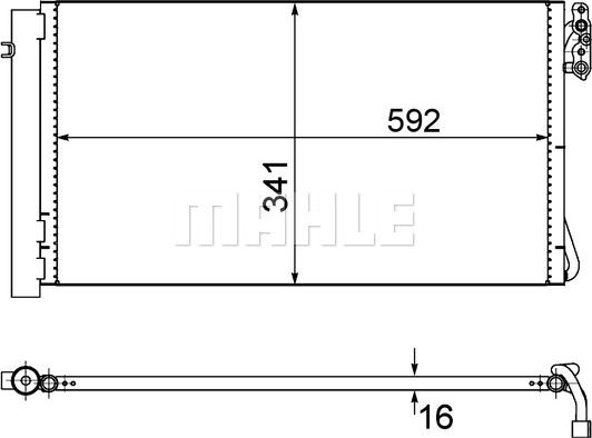 MAHLE AC 414 001S - Condensator, climatizare aaoparts.ro