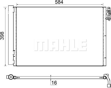 MAHLE AC 413 001S - Condensator, climatizare aaoparts.ro