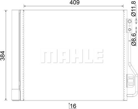 MAHLE AC 488 000S - Condensator, climatizare aaoparts.ro