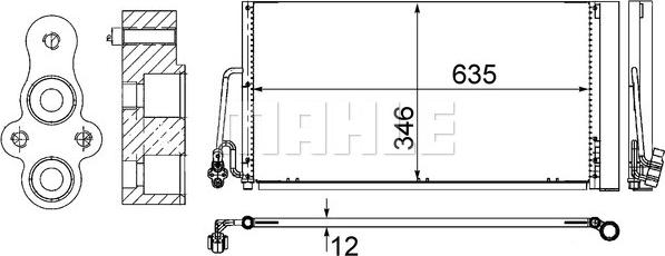 MAHLE AC 590 000S - Condensator, climatizare aaoparts.ro