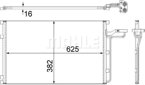 MAHLE AC 551 001S - Condensator, climatizare aaoparts.ro