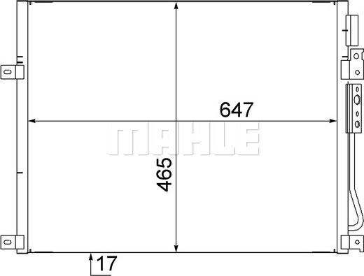 MAHLE AC 564 000S - Condensator, climatizare aaoparts.ro