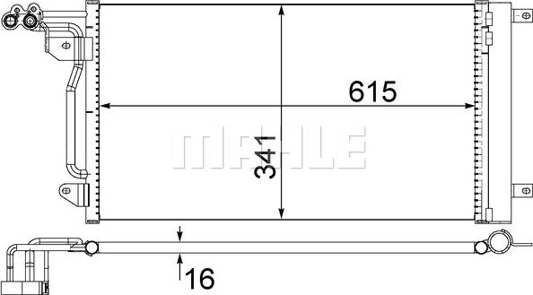 MAHLE AC 566 000S - Condensator, climatizare aaoparts.ro