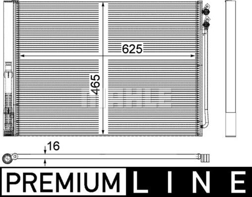 MAHLE AC 567 000P - Condensator, climatizare aaoparts.ro