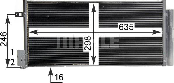 MAHLE AC 505 000P - Condensator, climatizare aaoparts.ro