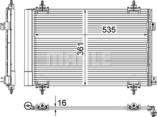 MAHLE AC 587 000P - Condensator, climatizare aaoparts.ro