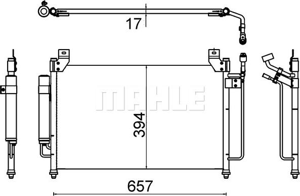 MAHLE AC 642 000S - Condensator, climatizare aaoparts.ro