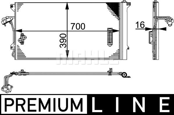 MAHLE AC 659 000P - Condensator, climatizare aaoparts.ro