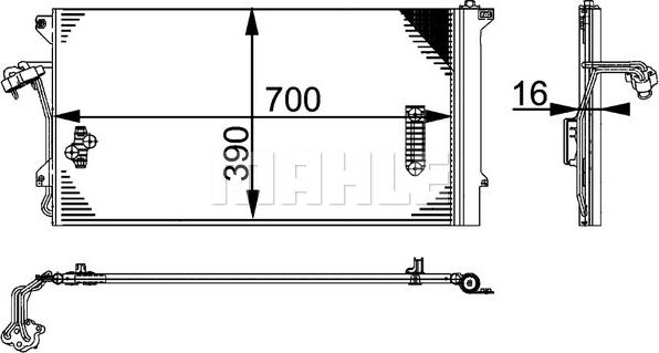 MAHLE AC 659 000P - Condensator, climatizare aaoparts.ro