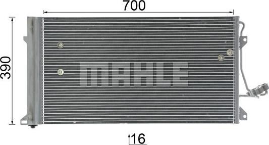 MAHLE AC 659 000P - Condensator, climatizare aaoparts.ro