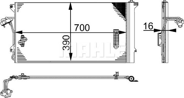 MAHLE AC 659 000S - Condensator, climatizare aaoparts.ro