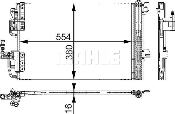 MAHLE AC 665 000S - Condensator, climatizare aaoparts.ro