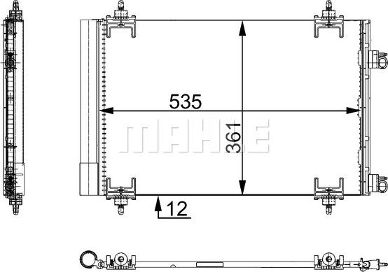 MAHLE AC 668 000S - Condensator, climatizare aaoparts.ro