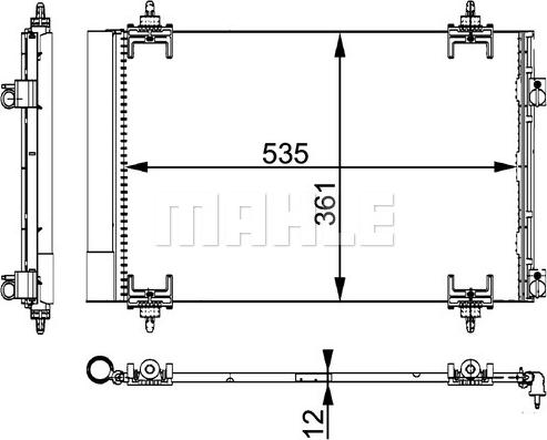 MAHLE AC 667 000P - Condensator, climatizare aaoparts.ro