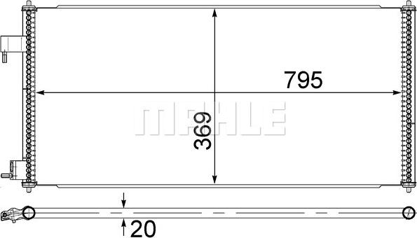 MAHLE AC 689 000S - Condensator, climatizare aaoparts.ro