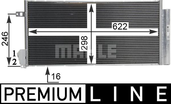 MAHLE AC 634 000P - Condensator, climatizare aaoparts.ro