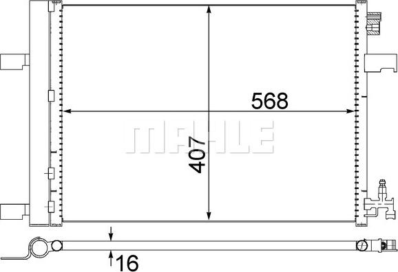 MAHLE AC 636 000S - Condensator, climatizare aaoparts.ro