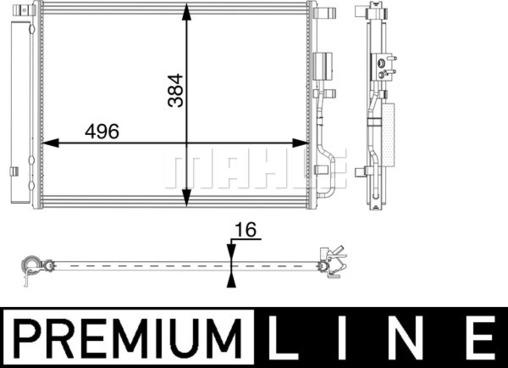 MAHLE AC 62 000P - Condensator, climatizare aaoparts.ro