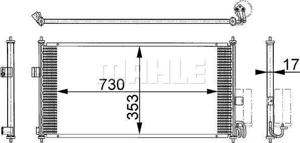 MAHLE AC 674 000S - Condensator, climatizare aaoparts.ro