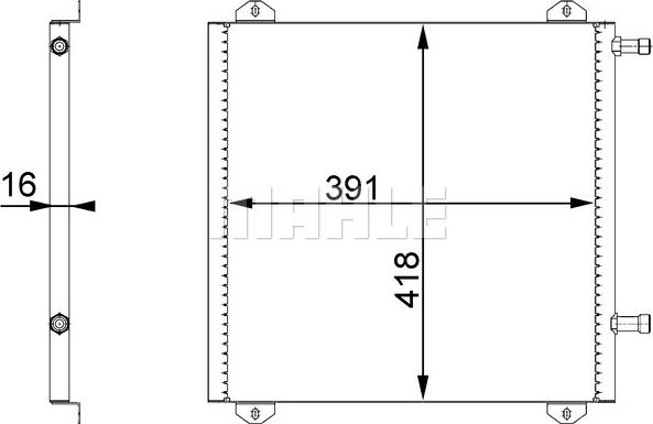 MAHLE AC 675 000S - Condensator, climatizare aaoparts.ro
