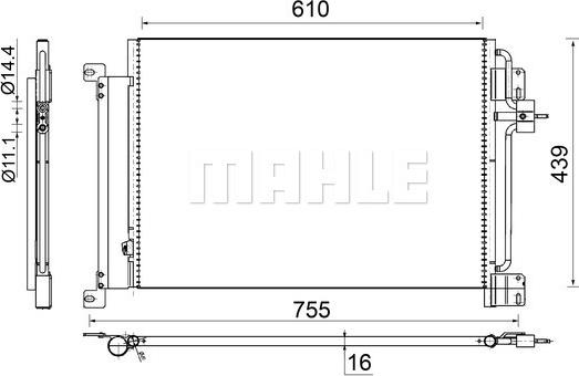 MAHLE AC 670 000S - Condensator, climatizare aaoparts.ro