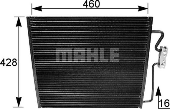 MAHLE AC 154 001S - Condensator, climatizare aaoparts.ro