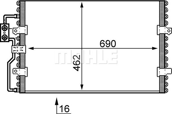 MAHLE AC 152 000S - Condensator, climatizare aaoparts.ro