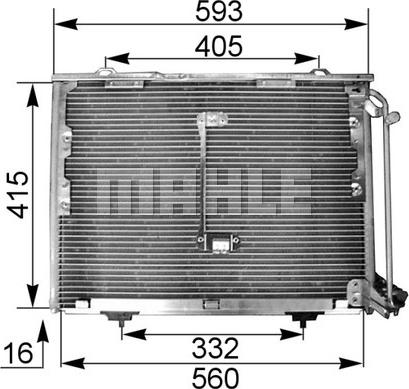 MAHLE AC 168 001S - Condensator, climatizare aaoparts.ro