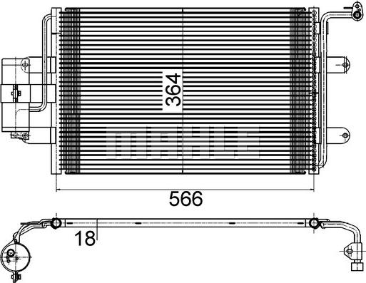 MAHLE AC 180 000S - Condensator, climatizare aaoparts.ro