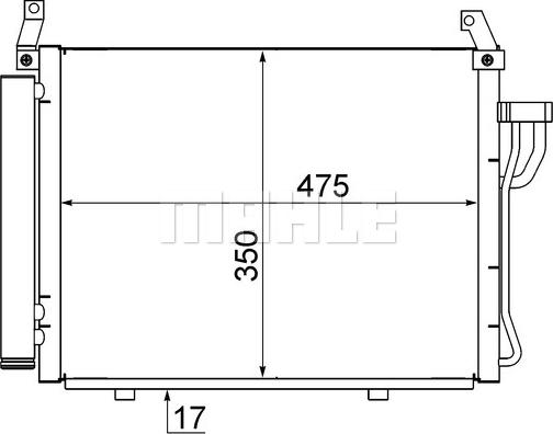 MAHLE AC 17 000S - Condensator, climatizare aaoparts.ro