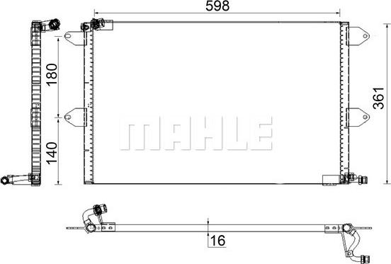 MAHLE AC 171 001S - Condensator, climatizare aaoparts.ro