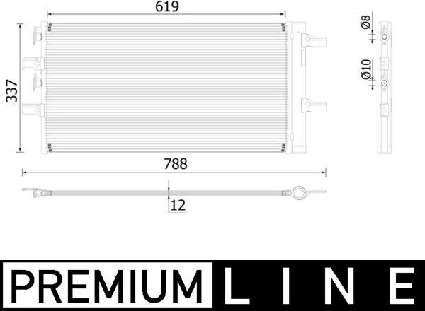 MAHLE AC 894 000P - Condensator, climatizare aaoparts.ro