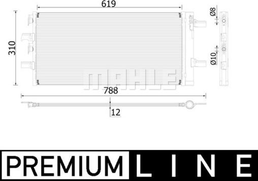 MAHLE AC 892 000P - Condensator, climatizare aaoparts.ro