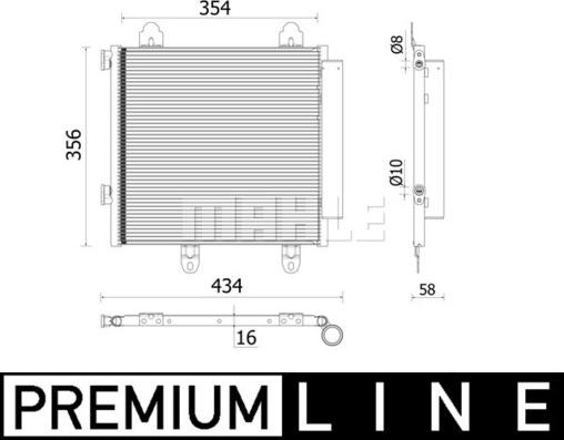 MAHLE AC 897 000P - Condensator, climatizare aaoparts.ro