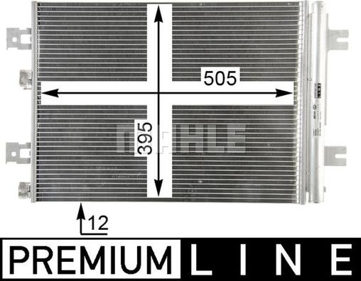 MAHLE AC 858 000P - Condensator, climatizare aaoparts.ro