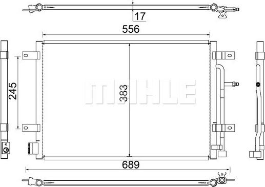 MAHLE AC 812 000S - Condensator, climatizare aaoparts.ro