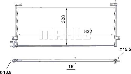 MAHLE AC 884 000S - Condensator, climatizare aaoparts.ro