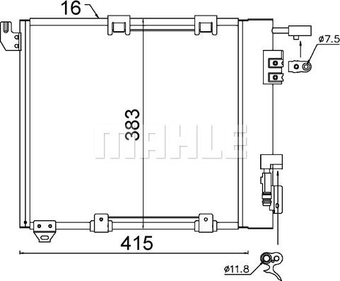 MAHLE AC 349 000S - Condensator, climatizare aaoparts.ro