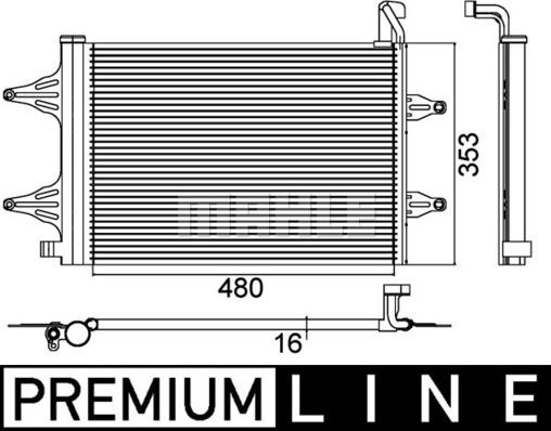 MAHLE AC 359 000P - Condensator, climatizare aaoparts.ro