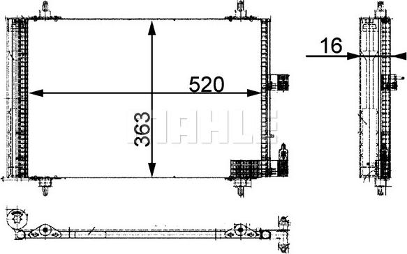 MAHLE AC 350 000P - Condensator, climatizare aaoparts.ro