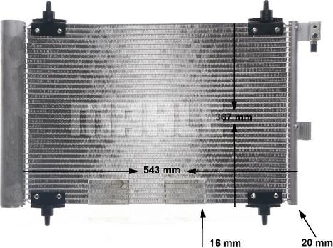 MAHLE AC 350 000S - Condensator, climatizare aaoparts.ro