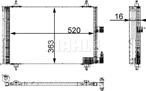 MAHLE AC 350 000S - Condensator, climatizare aaoparts.ro