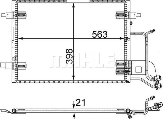 MAHLE AC 352 000S - Condensator, climatizare aaoparts.ro