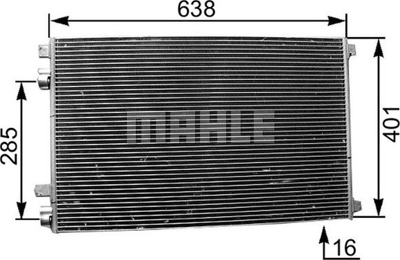 MAHLE AC 360 000P - Condensator, climatizare aaoparts.ro