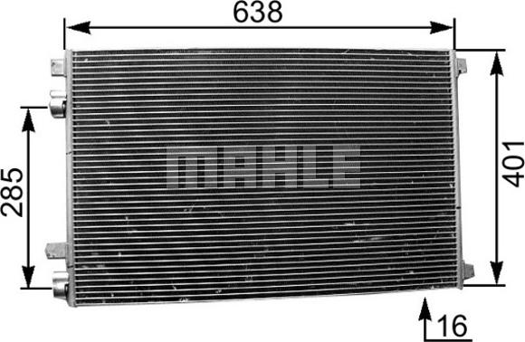 MAHLE AC 360 001S - Condensator, climatizare aaoparts.ro