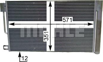 MAHLE AC 367 000P - Condensator, climatizare aaoparts.ro