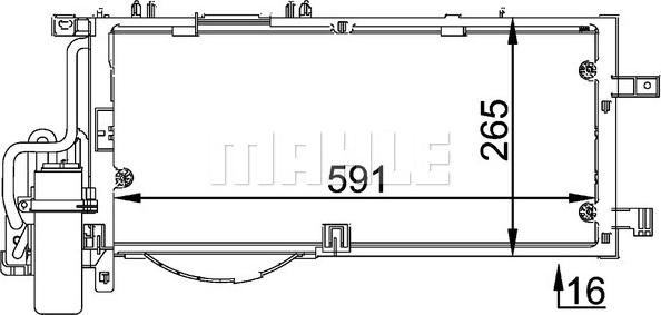 MAHLE AC 309 000P - Condensator, climatizare aaoparts.ro